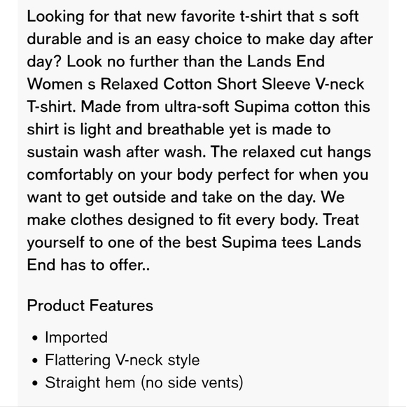 LANDS' END Supima Cotton Navy Blue Shortsleeve Top Size 3X - Picture 6 of 6